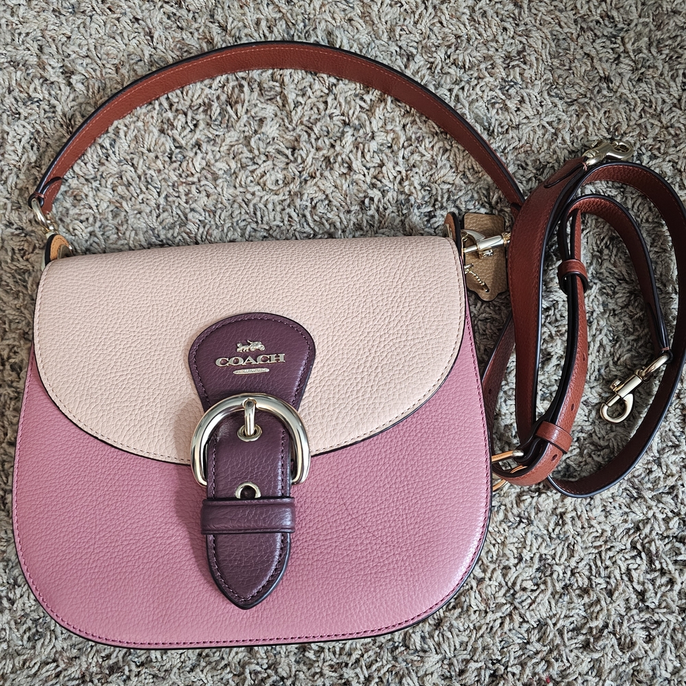 Coach Kleo Colorblock Leather Crossbody Bag